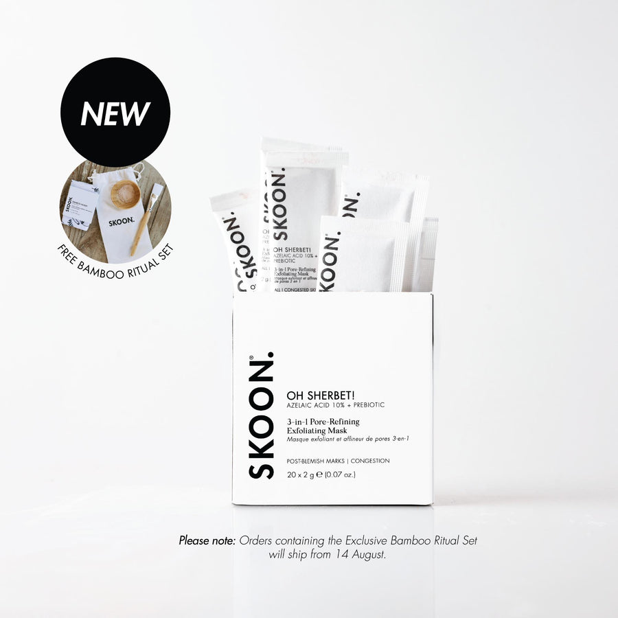 OH SHERBET! 3-in-1 Pore-Refining Exfoliating Mask — new box with sachets